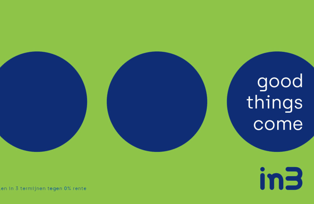 In 3x betalen met 0% rente