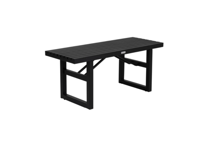 aluminium tuinbank Vevi | Brafab | 105cm | Zwart | vooraanzicht
