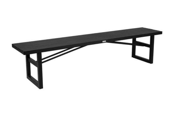 aluminium tuinbank Vevi | Brafab | 200cm | Zwart | vooraanzicht