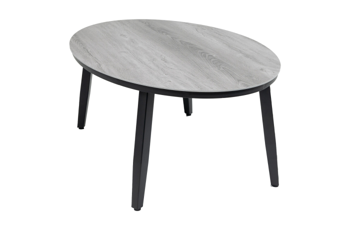 Grijze ovale bijzettafel voor buiten - modern & stijlvol - Mykonos ovale bijzettafels bij 4 Seizoenen Tuinmeubelen