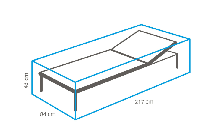 ligbed beschermhoes grijs