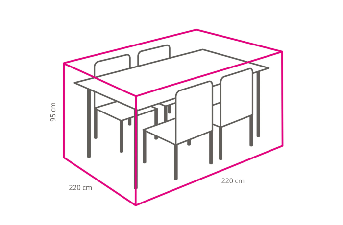 Outdoor-covers-beschermhoes-tuinset-220x220x95cm-afmetingen