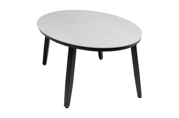 Ovale Bijzettafel Betonlook Mykonos-Normin