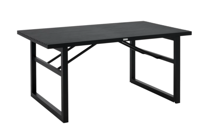 Tuintafel Vevi | Brafab | 160x90cm | Aluminium | Black | Vooraanzicht 
