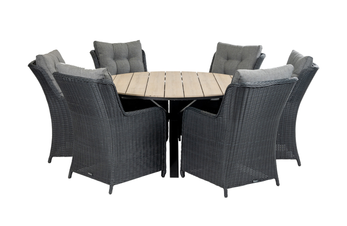 7-delige-ronde-tuinset-cyprus-tuintafel-polywood-aluminium-wicker-tuinsoel-dublin-zwart