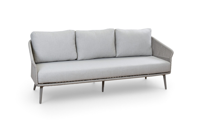Loungebank Alezio Beige en Camel van Aluminium en Rope