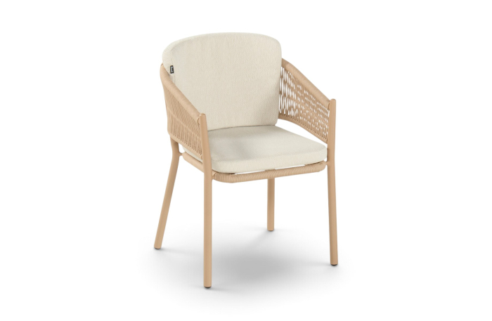 Hartman Dining tuinstoel Altea Cappuccino van aluminium en rope