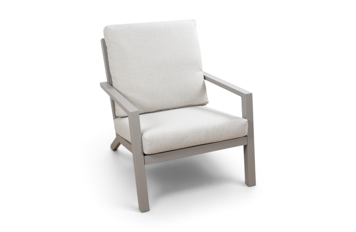 Loungestoel Bezano Taupe Champagne van aluminium