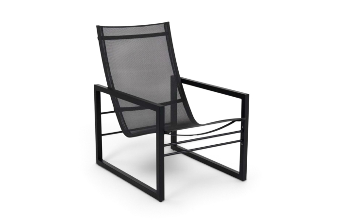 Brafab Loungestoel Vevi Black van aluminium en textileen