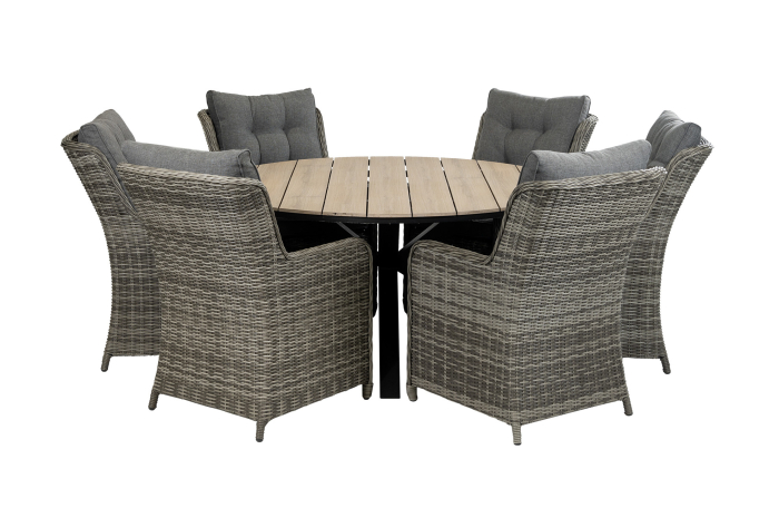 cyprus-ronde-wood-tuintafel-grey-ash-grey-tuinstoelen-vast-wicker-aluminium frame