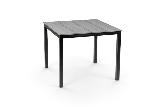 Vierkante tuintafel cyprus grey black polywood aluminium
