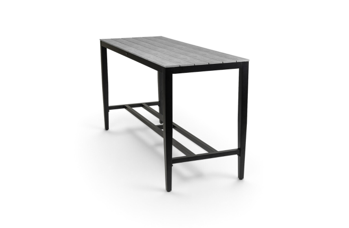 Rechthoekige bartafel Cyprus grey black polywood aluminium