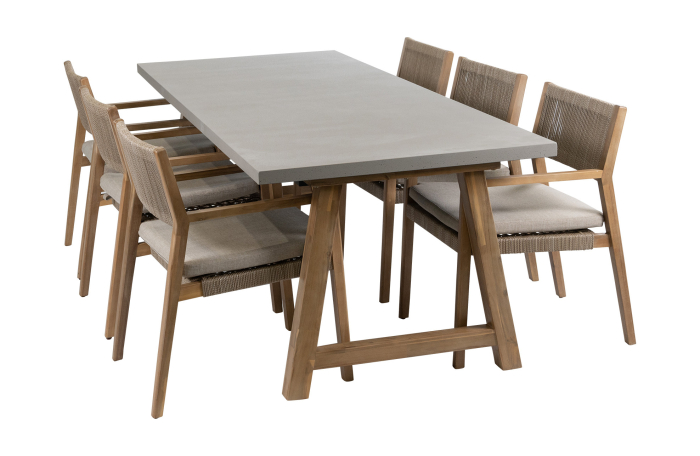 Felline-rock-beton-tuinset-acacia-polystone-4-seizoenen-tuinmeubelen