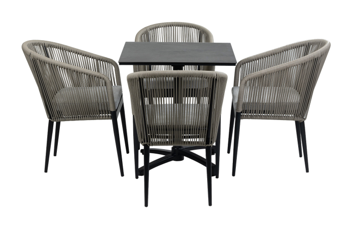 Gent-black-tuinset-inklapbare-tafel-5-delig-hpl-4-seizoenen-tuinmeubelen