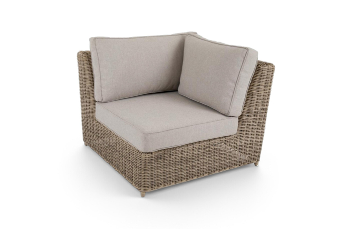 Hoek element hoekbank Glendon Rustic Rond WIcker 