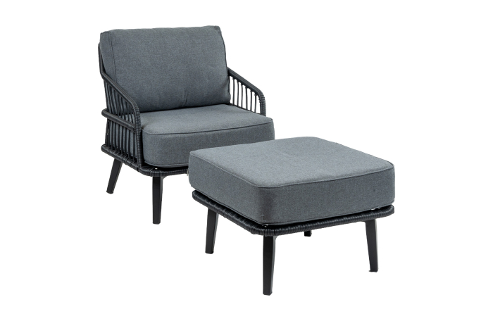 Isabel-lounge-stoel-met-hocker-black-4-seizoenen-tuinmeubelen