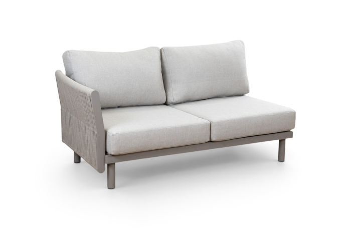 modulaire hoek loungeset rechter bankdeel Cavallino Camel Aluminium Rope 
