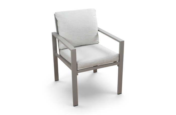 Dining tuinstoel Lumo Beige Camel van aluminium