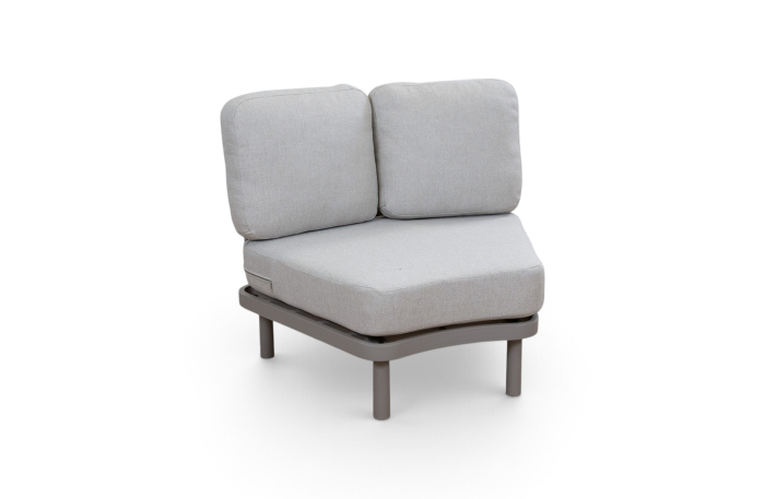 Middenelement loungebank Bari Beige Camel Aluminium Camel