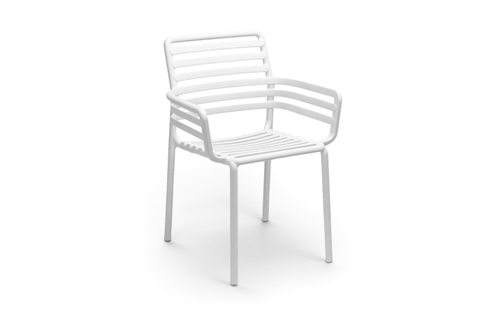 Nardi Stapelbare tuinstoel Doga Bianco van kunststoff