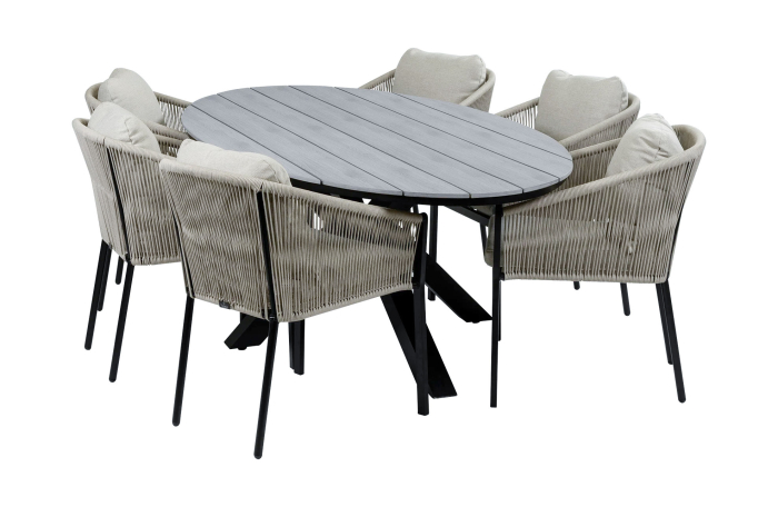 Ovale-tuinset-Elvira-black-polywood-tuintafel-4-seizoenen-tuinmeubelen