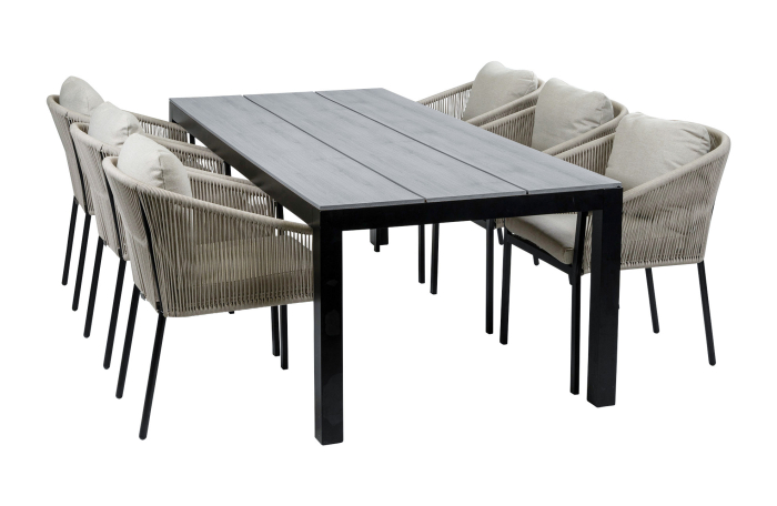 Rechthoekige-tuinset-Elvira-225-black-polywood-tuintafel-4-seizoenen-tuinmeubelen