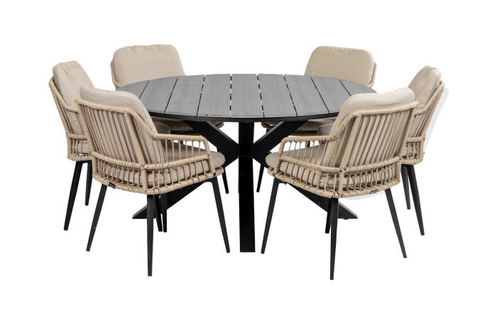 ronde-tuinset-6personen-rope-tuinstoelen-beige-tuintrend-moderne-tuin-polywood-tuintafel-rond