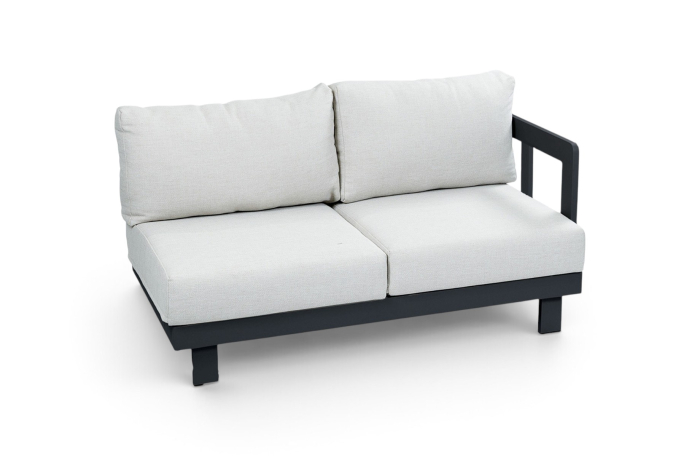 Linker Bankdeel modulaire loungeset tulum beige black aluminium