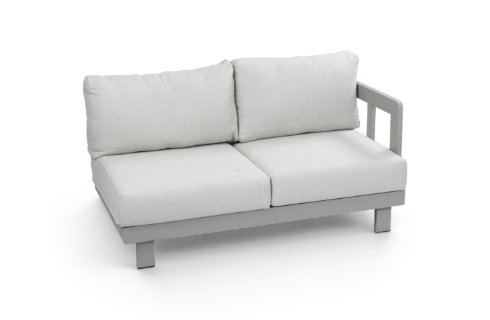 Linker bankdeel Tulum Beige camel aluminium