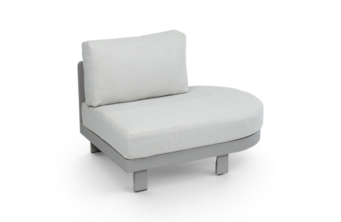 ovale bankdeel loungeset tulum beige camel aluminium