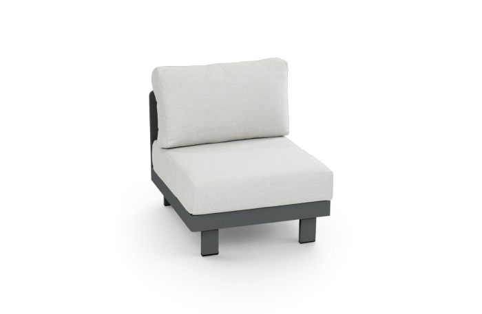 Middenelement modulaire loungeset tulum beige black aluminium