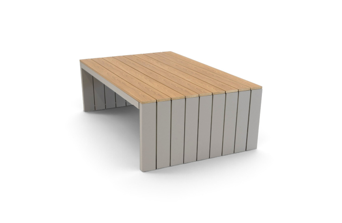 Loungetafel tulum camel aluminium tecon teak