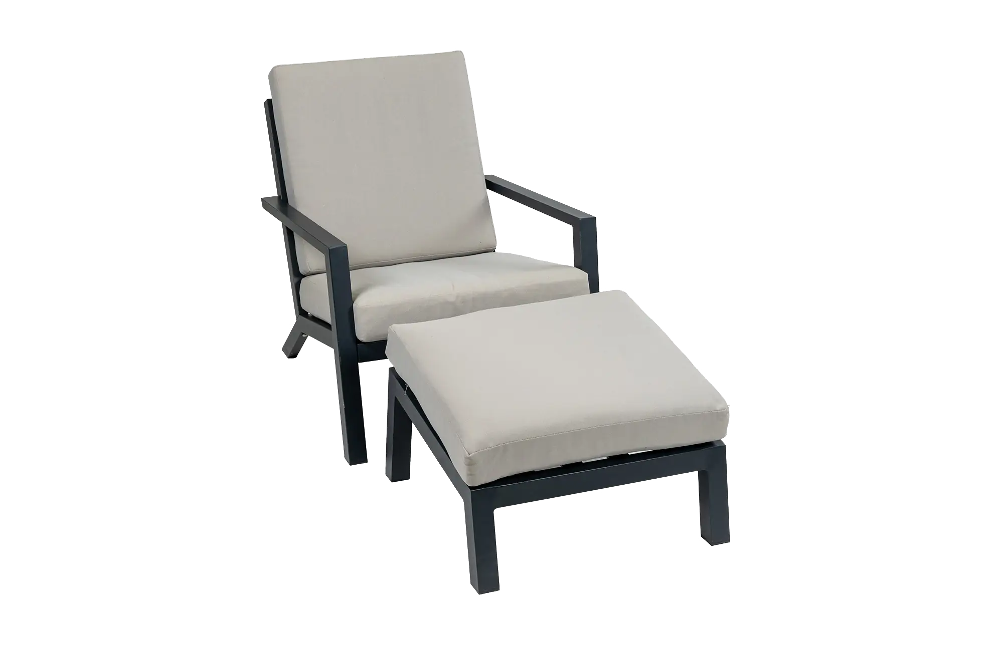 Tuinstoelen met voetenbank