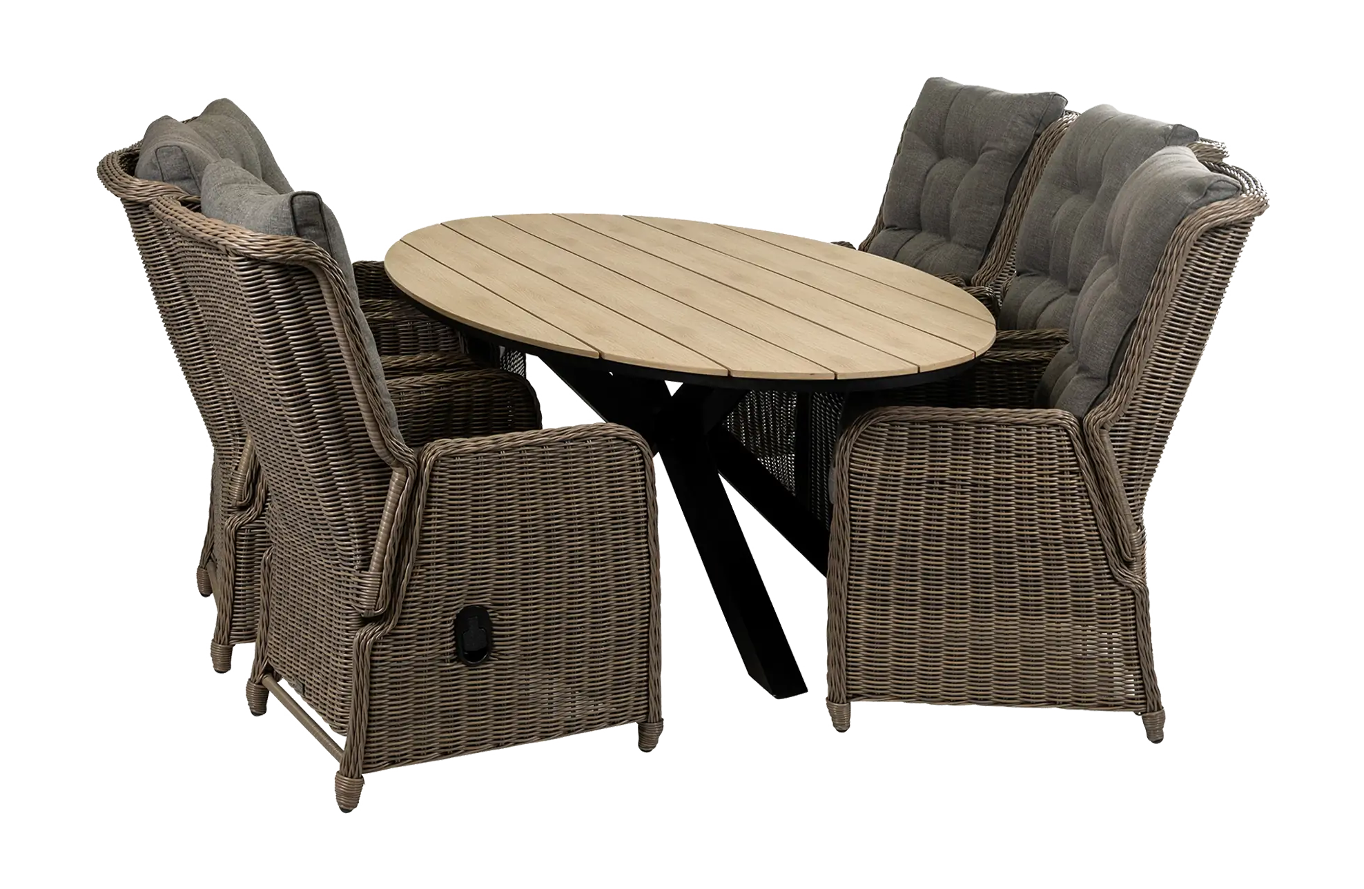 Wicker tuinset 6 personen