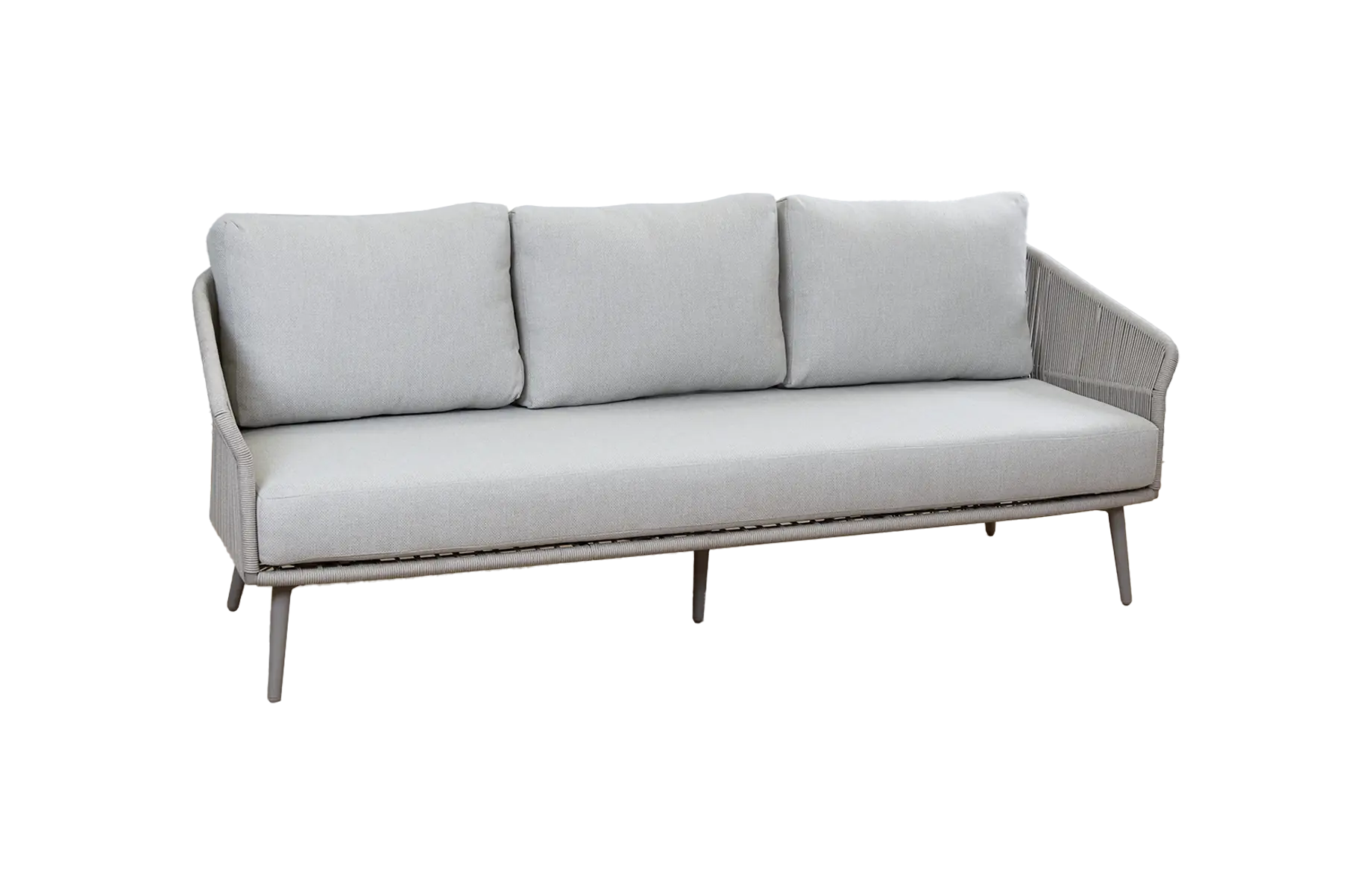 Loungebank Alezio | 3-persoons | Beige/Camel | Aluminium & Rope