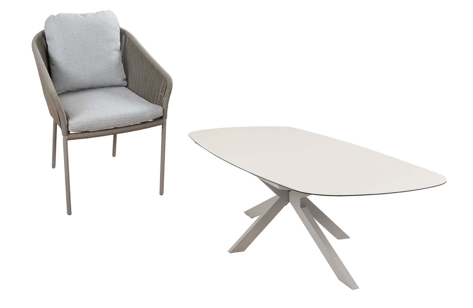 9-delige tuinset | 8 Alezio tuinstoelen | Tuintafel Malaga 280x115cm 