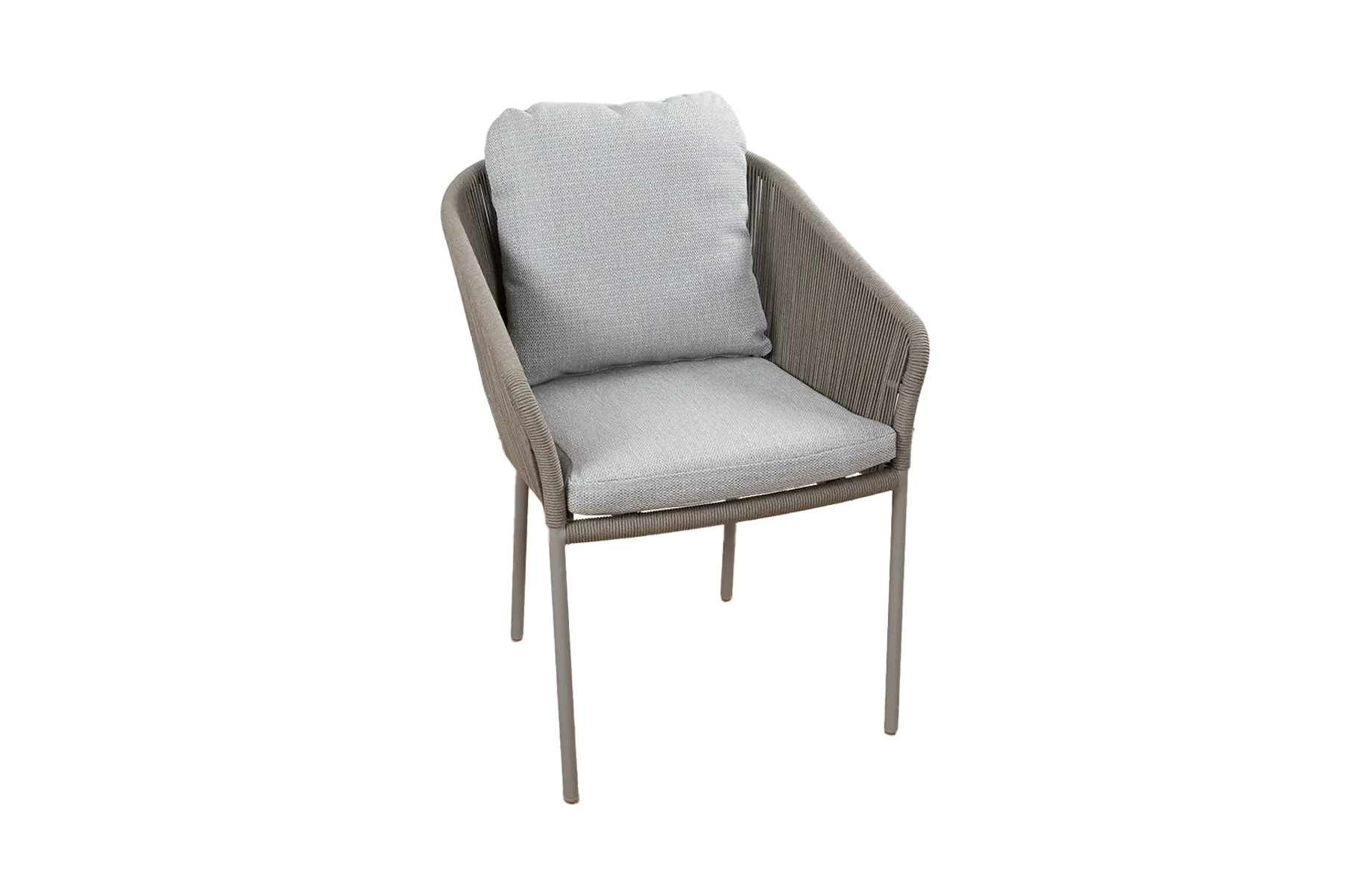 Dining tuinstoel Alezio | Latte/Camel | Rope & Aluminium