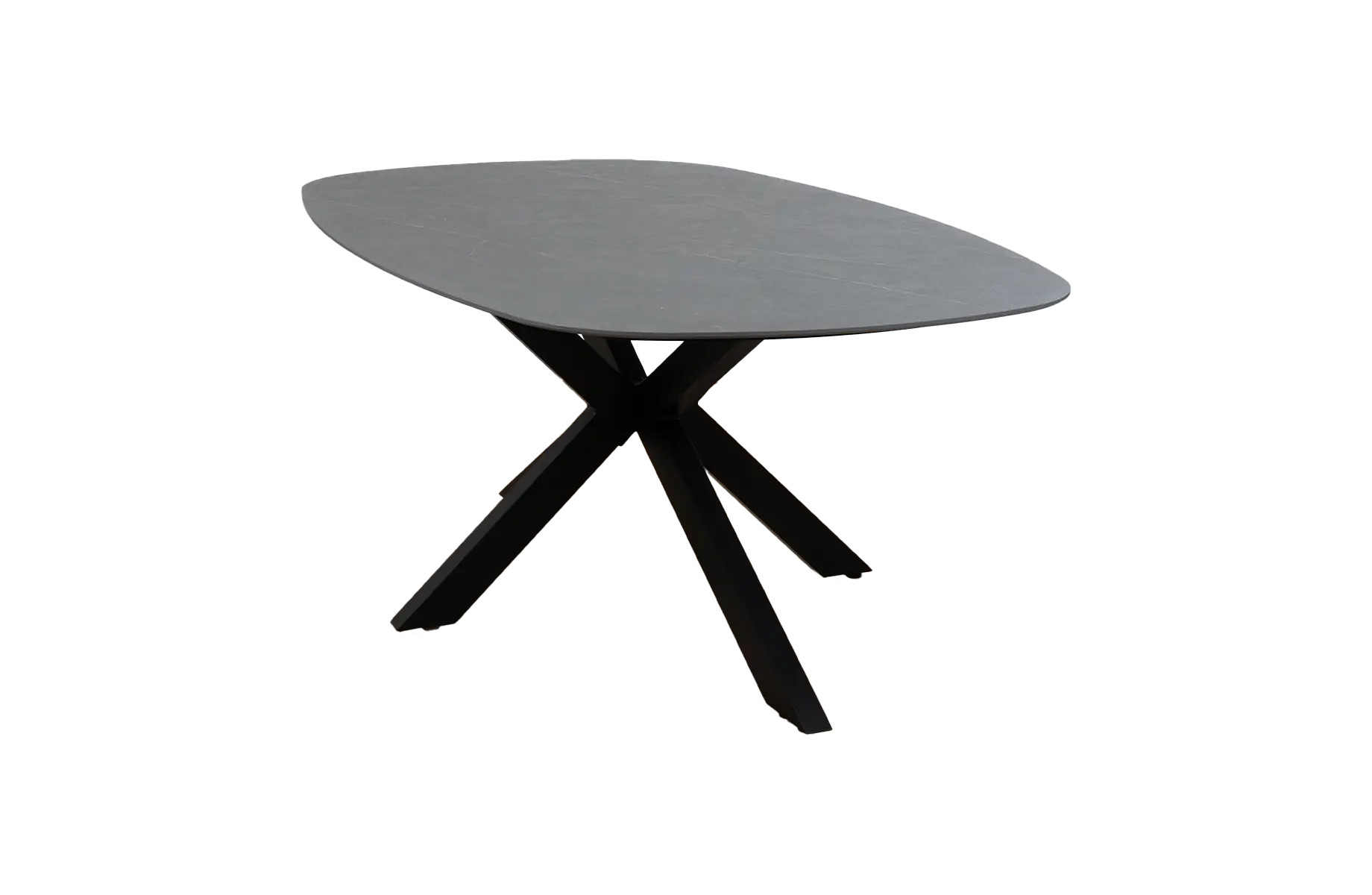 Dining tuintafel Barletta 180x115cm | Desert Pearl/Black | Aluminium & Kunststof