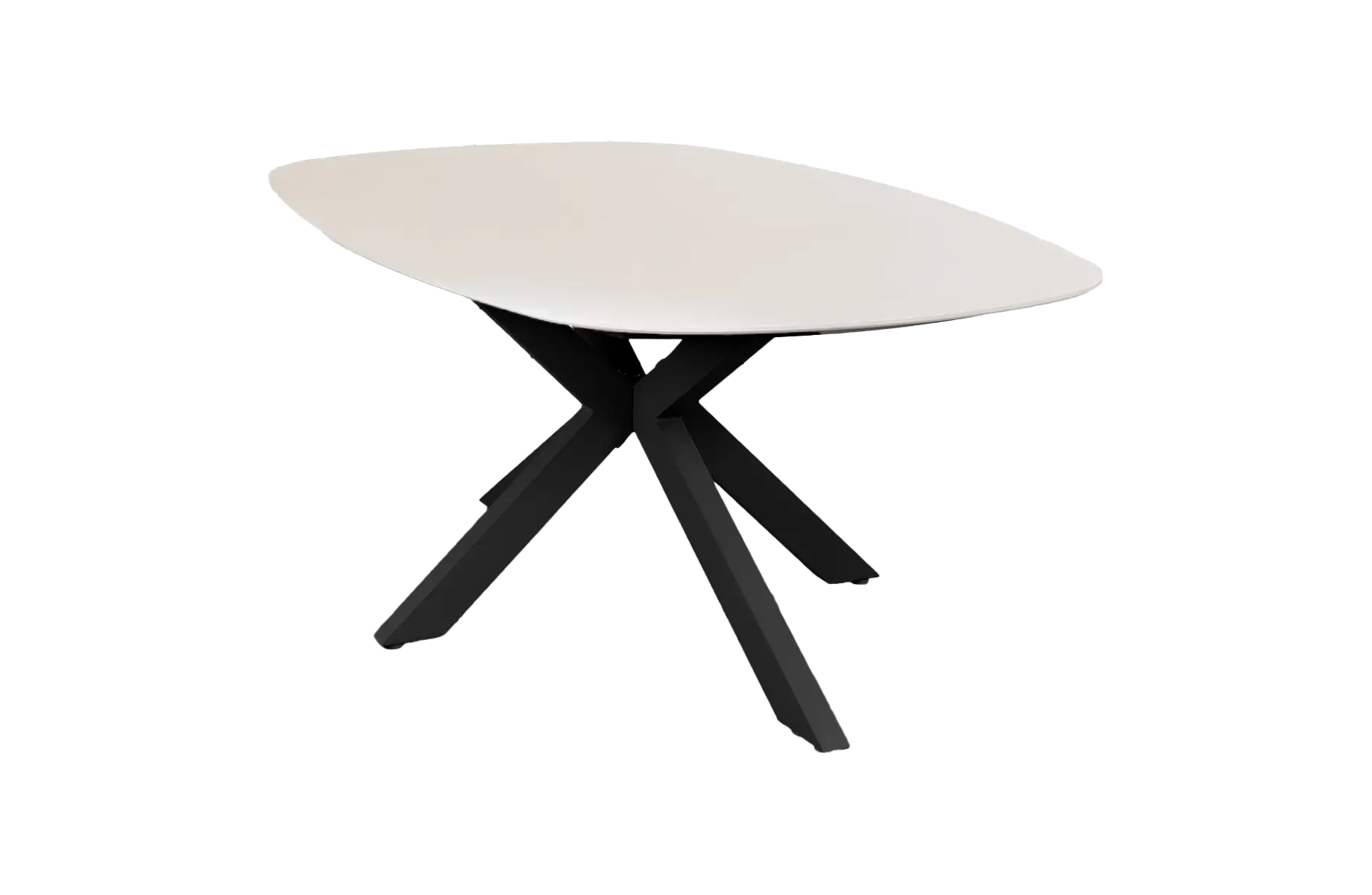 Dining tuintafel Barletta 180x115cm | Sandstone/Black | Aluminium & Kunststof