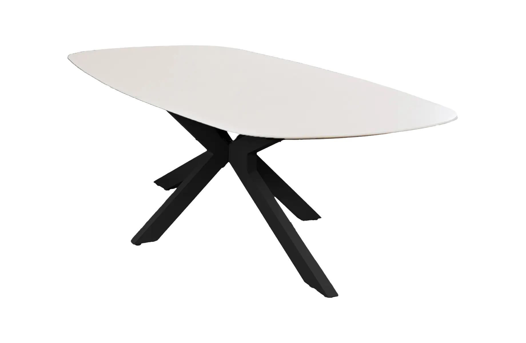 Dining tuintafel Barletta 240x115cm | Sandstone/Black | Aluminium & Kunststof