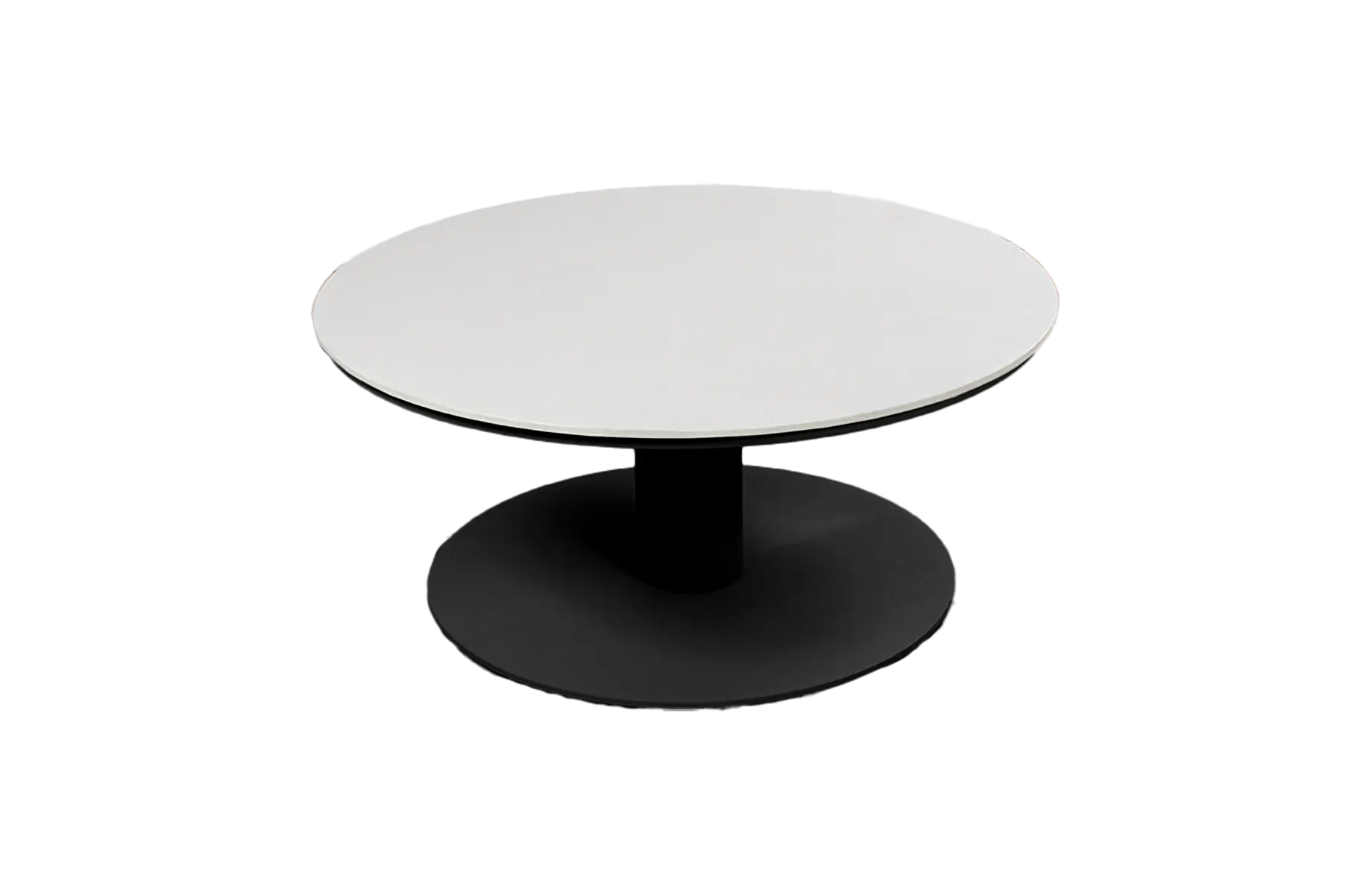  Loungetafel Barletta ø80cm | Sandstone/Black | Aluminium & Kunststof
