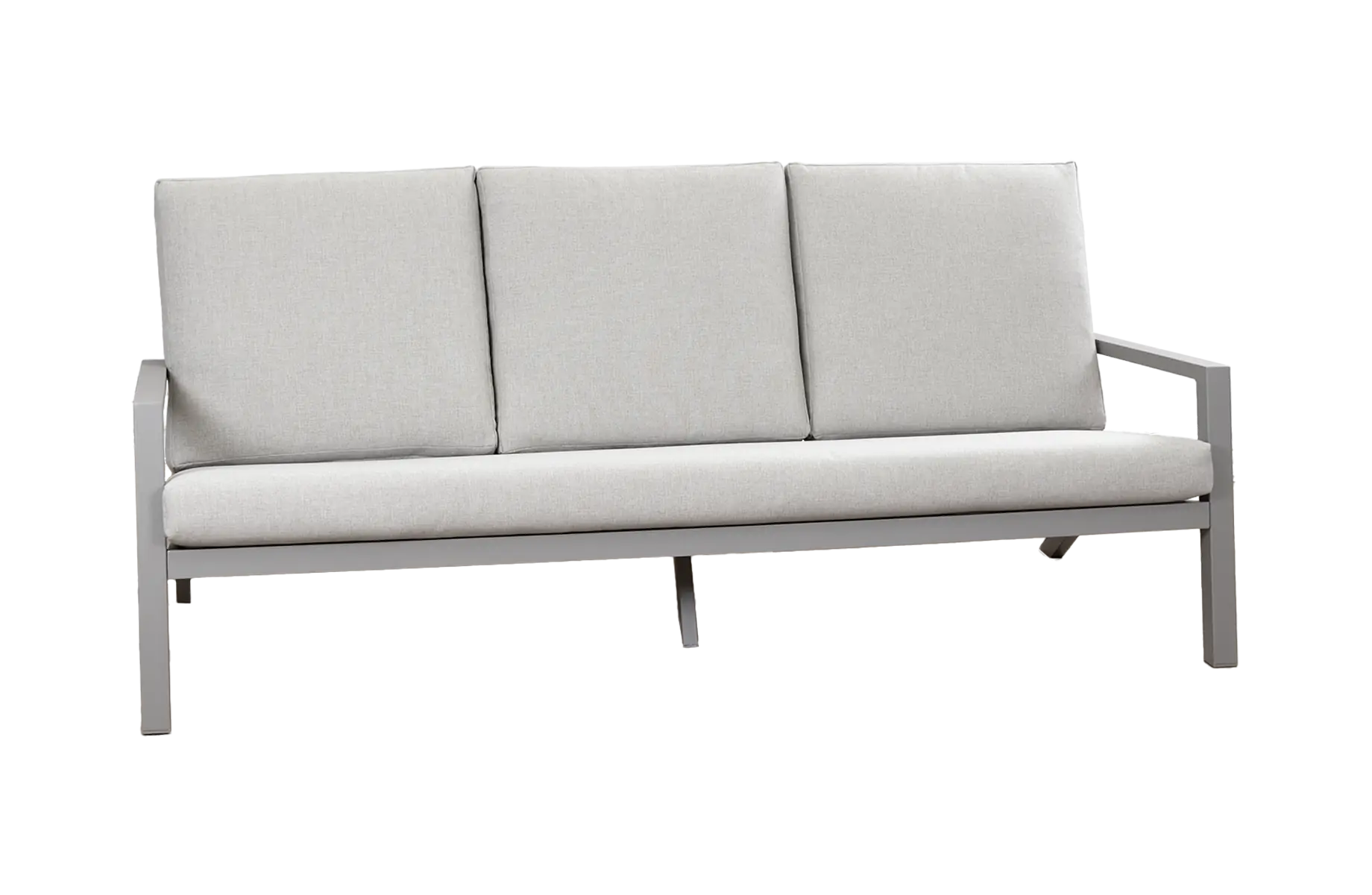 Loungebank Bezano | 3-persoons | Taupe & Champagne | Aluminium