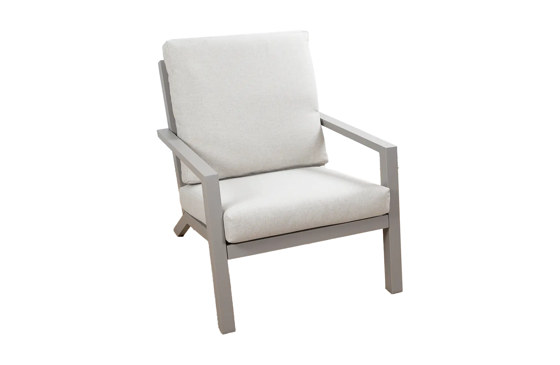 Loungestoel Bezano | Taupe & Champagne | Aluminium 
