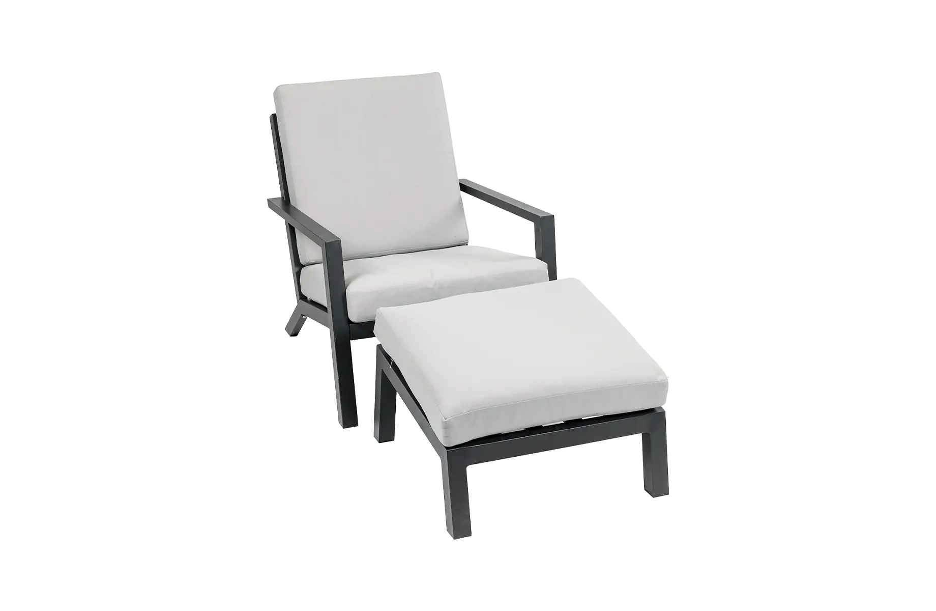 Bezano Loungestoel | Off White + Voetenbank Bezano | Off White