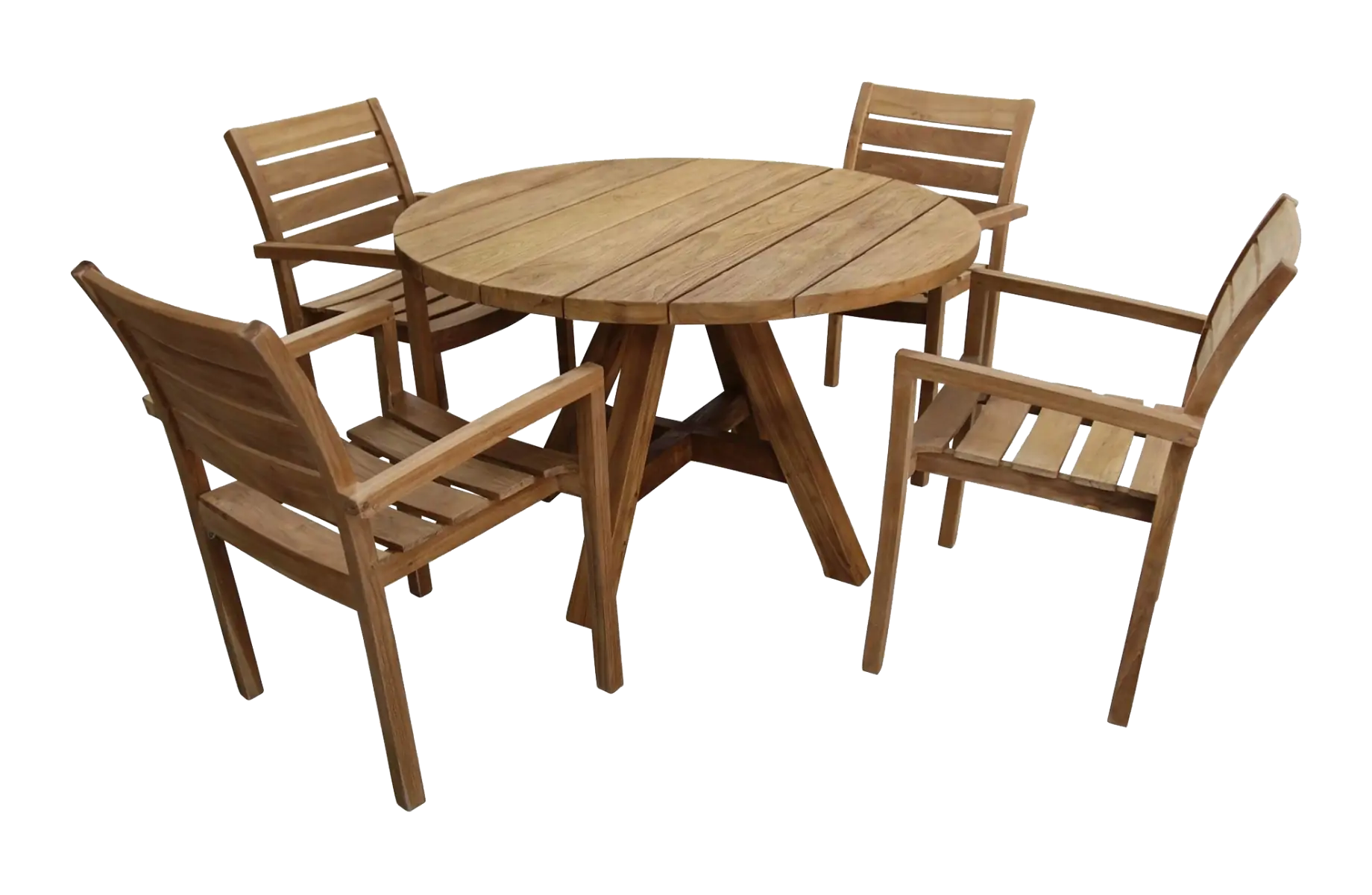 Bulu tuinset-5 delige tuinset-Bulu tuinstoel-Teakhout-ronde tuintafel