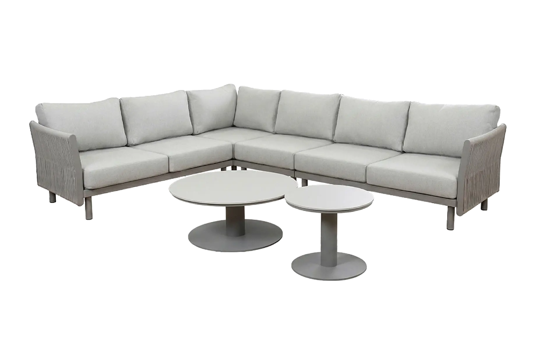 6-Delige Loungeset Cavallino | Beige & Camel | Incl. 2 loungetafels Barletta