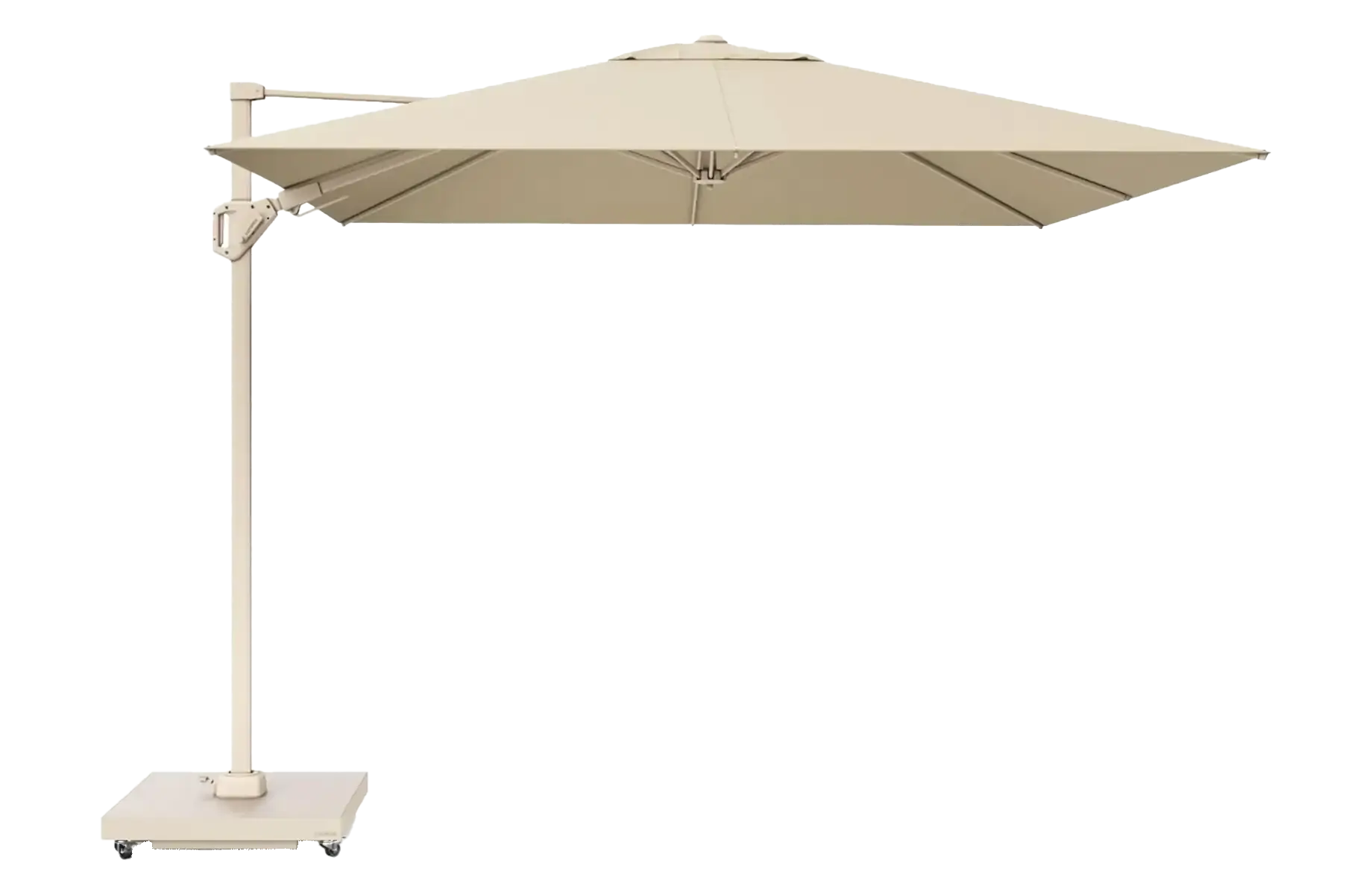 Zweefparasol Challenger Premium 300x300cm | Sandstone & Champagne | Platinum