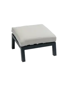 Voetenbank Bezano | Matt Black/Off White | Aluminium