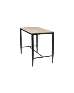 Moderne  aluminium bartafel voor buiten met polywood tafelblad - 150x75cm - 4 Seizoenen Tuinmeubelen