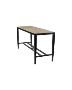 Moderne  aluminium bartafel voor buiten met polywood tafelblad - 200x75 - 4 Seizoenen Tuinmeubelen